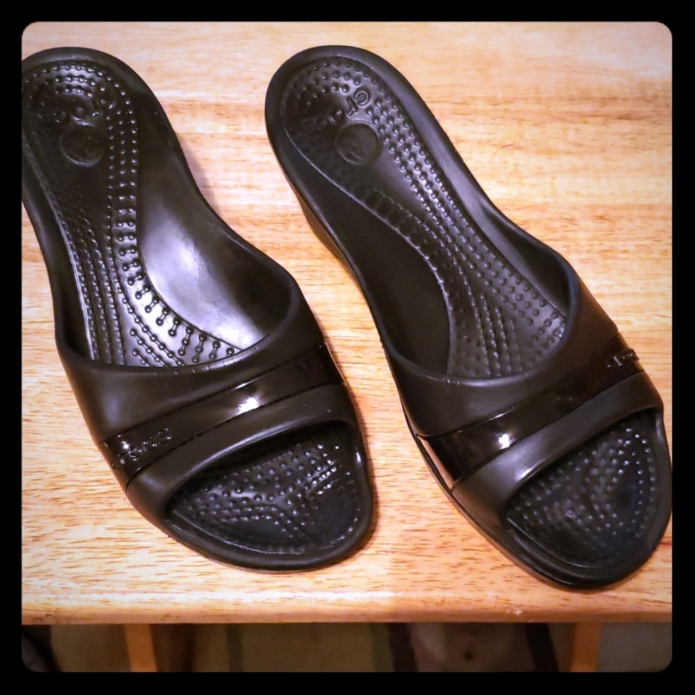 Crocs Peeptoe Wedges